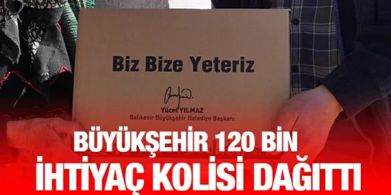 Büyükşehir 120 bin ihtiyaç kolisi dağıttı