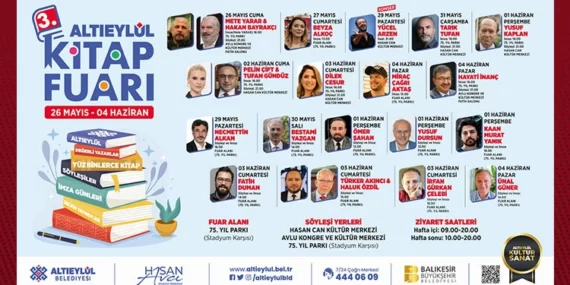 3. Altıeylül Kitap Fuarı kapılarını açıyor