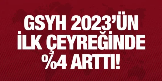 Gayrisafi Yurt İçi Hasıla (GSYH) 2023 yılı birinci çeyreğinde %4,0 arttı