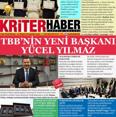 31_MAYIS_ÇARŞAMBA_KRITER_HABER_MANSET