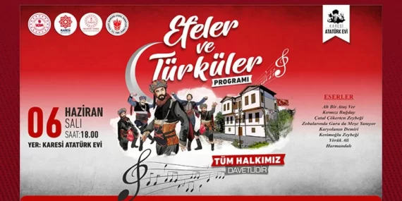 KARESİ’DEN ‘EFELER VE TÜRKÜLER’ PROGRAMI