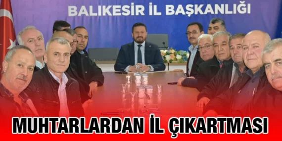 ALTIEYLÜL MAHALLE MUHTARLARINDAN AK PARTİ İL BAŞKANI MEHMET AYDEMİR’E ZİYARET