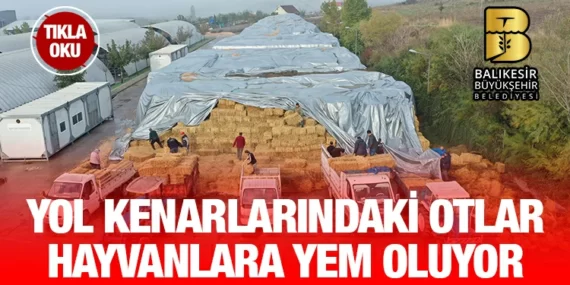 BÜYÜKŞEHİR’DEN KÜÇÜK ÜRETİCİYE OT BALYASI DESTEĞİ