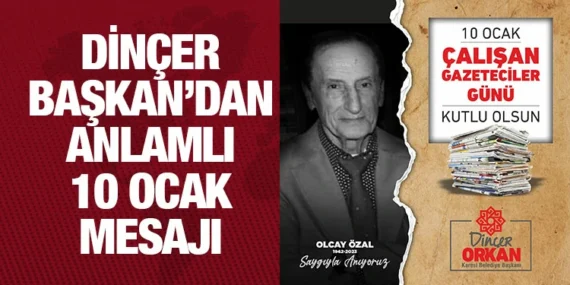 KARESİ BELEDİYESİ 10 OCAK ÇALIŞAN GAZETECİLER GÜNÜ MESAJI