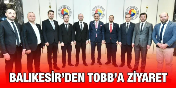 BALIKESİRLİ GENÇ GİRİŞİMCİLERDEN TOBB BAŞKANI HİSARCIKLIOĞLU’NA NAZİK JEST