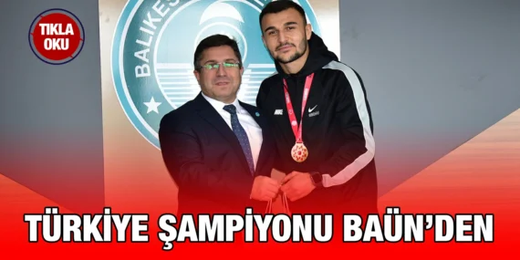 REKTÖR OĞURLU ŞAMPİYON SPORCU İLE BULUŞTU