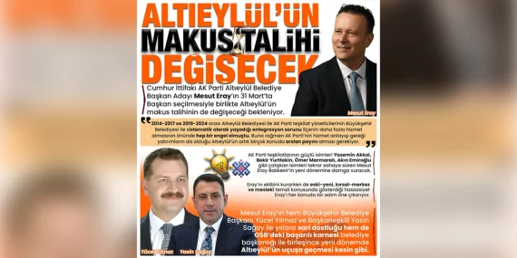 ALTIEYLÜL’ÜN MAKUS TALİHİ DEĞİŞECEK!