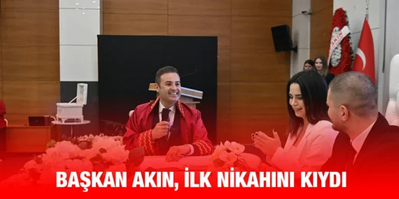 BAŞKAN AHMET AKIN İLK NİKAHTA SÖZÜNÜ TUTTU