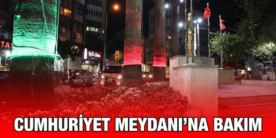EDREMİT CUMHURİYET MEYDANI YENİLENDİ