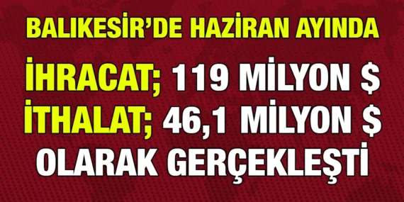 HAZİRAN 2024 DIŞ TİCARET İSTATİSTİKLERİ