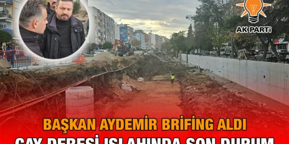 AK Parti Balıkesir İl Başkanı Aydemir, Çay Deresi Islah Çalışmalarını İnceledi