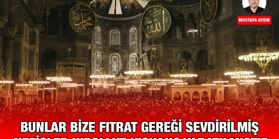 Bunlar bize fıtrat gereği sevdirilmiş, Nefisler hırslı ve kıskanç yaratılmıştır